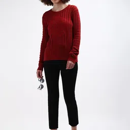 Tommy Hilfiger Round Neck Cotton Cable Knit Pullover Sweater-picture-31