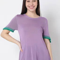 Vero Moda Women Purple & Green Pullover-picture-37