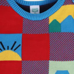 MINI KLUB Boys Checked Pure Cotton Pullover image 5