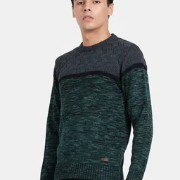 t-base Men Round Neck Long Sleeves Wool Pullover image 5