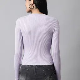 NoBarr Women Ribbed Pullover image 5