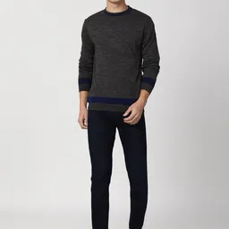 Peter England Casuals Men Grey Pullover image 5