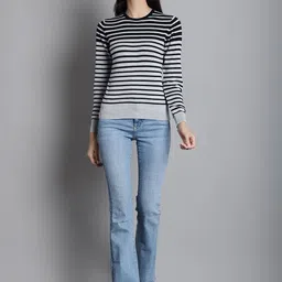 GRACIT Striped Acrylic Pullover image 5