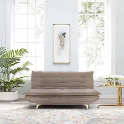 arra Bliss Fabric Convertible Sofa Cum Bed in Beige Colour-picture-13