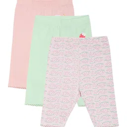 MINI KLUB Girls Pack Of 3 Printed Regular Fit Capris image 1