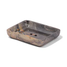 OBSESSIONS Black & Brown 4 piece Abstract Polyresin Bath Accessories Set image 2