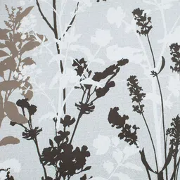 Deco Window Brown & Grey Set of 2 Floral Room Darkening Door Curtain image 5