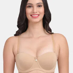 Amour Secret Nude-Coloured & Green Pack of 3 Underwired Lightly Padded Bra image 2