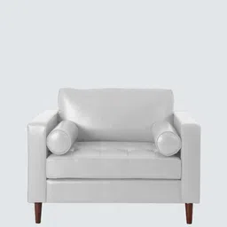 timberly Bruch Pu Leather 1 Seater Sofa in Beige Colour image 3
