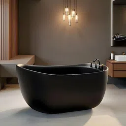 jabon bagno MOON Freestanding Bathtub 150 cm – Black Matt Acrylic Soaking Tub MOON Freestanding Bathtub 150 cm – Black Matt Acrylic Soaking Tub with Hand Shower & Water Mixer, 6-Layer Reinforced Standalone Bath Tub, Premium Matt Finish Free-standing Bathtub-picture-21