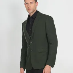 arrow Men Self Design Single Breasted Formal Blazer image 4
