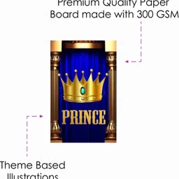 balloonistics Prince Theme Invitations Cards with Envelopes for Birthday Party Kids Birthday Party Invitations for Boys and Girls Pack of 10 Invitation Card image 3