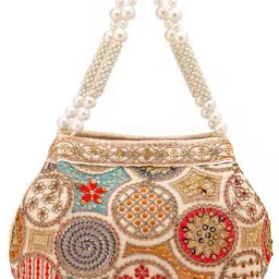 yellow chimes Women Multicolor Potli image 2