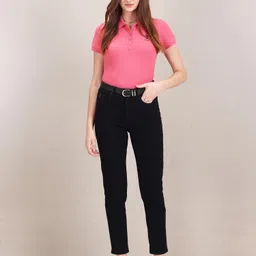 u.s. polo assn. Women Slim Mid Rise Black Jeans image 3