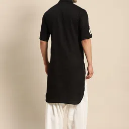 rajubhai hargovindas Men Self Design Pure Cotton Pathani Kurta image 2