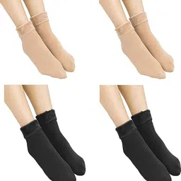 mamu Women Solid Mid-Calf/Crew-picture-14