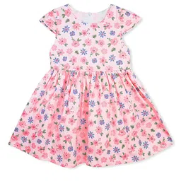 BAESD Girls Floral Printed Flounce Round Neck Cotton Peplum Dress-picture-35