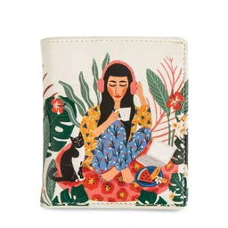 Chumbak Women White Printed Two Fold Wallet image 1