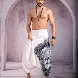 Animal Print Cotton Men Harem Pants-image-54