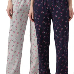 trendy world Pack of 2 Women Printed Multicolor Track Pants-picture-18