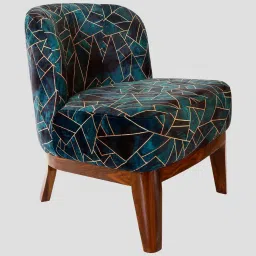 timberly Malena Fabric Slipper Chair in Multi Colour & Electric Design image 5