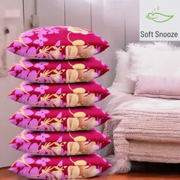 soft snooze Soft Luxury Microfibre Floral Sleeping Pillow Pack of 6-picture-35