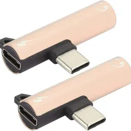 KAELAN Gold Gold USB C & 3.5mm Audio 2Pcs USB-C Aux Conveter & Charging Female C Port Phone Converter-picture-23
