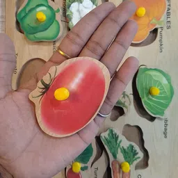 shalafi Learning toys for kids Educational Vegetable Names Board Puzzle Toy for Kids image 2