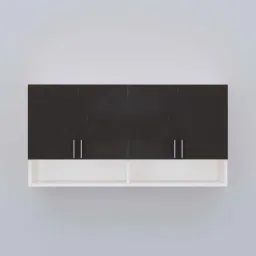 specialitypanels 4 Doors Modular Wall Mounted Kitchen Cabinet with Organizer Shelf in Chiyoda Wange Finish image 4