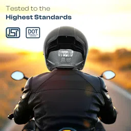 studds Trooper Flip-up Full Face with Dual Visor Motorbike Helmet image 4