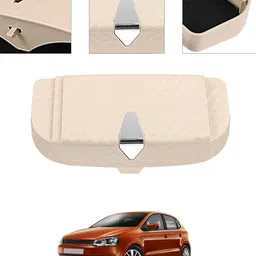 ayw Universal Multiuse Beige New Style Sunglass Holder For Car-206 White Car Sunglass Clip Holder image 1