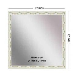 elegant arts and frames Framed Square Wall Mirror In Cream image 3