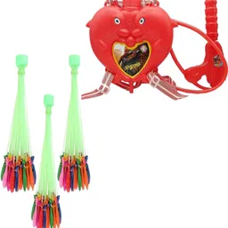 brown leaf (1 Pichkari + 3 Magic Baloon)For Kids Holi Festival & Summer Pool Party Fun Water Gun-picture-30