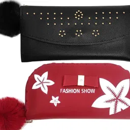 mahabal Casual, Party, Formal Black, Maroon Clutch-picture-10