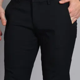 allen solly Men Slim Fit Blue Cotton Blend Trousers image 5