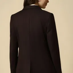 allen solly Women Solid Single Breasted Formal Blazer image 2