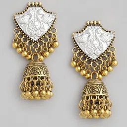 justpeachy Gold-Plated Dome Shaped Jhumkas-picture-39
