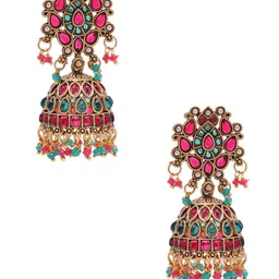 Priyaasi Gold-Plated Contemporary Jhumkas image 3