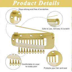 Yanvi 6pcs chunni clips with safety pins , snap on dupptta pin hijab pin hair pin Brooch image 2