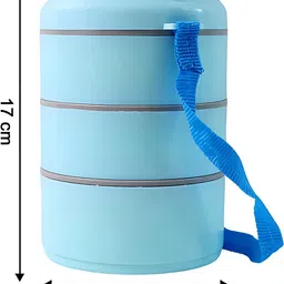 shopti 3 Layer Insulated Lunch Box 3 Containers Lunch Box image 3