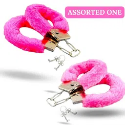 ppt Bachelorette Party Fun Pink Handcuffs – Soft Metal Couple Prop for Role Play image 2