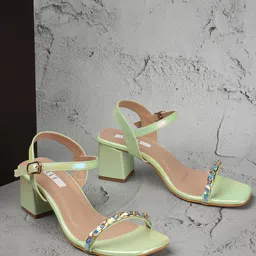 ELLE Embellished Open Toe Block Heels-picture-32
