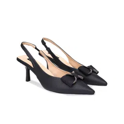 Sherrif Shoes Textured PU Party Kitten Pumps image 2