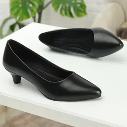 Sole Saga Pointed Toe Kitten Heeled Pumps image 1