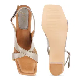 JM Looks Open Toe Block Heels image 4