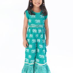 LIL DRAMA Girls Ethnic Motifs Printed Basic Jumpsuit-picture-41