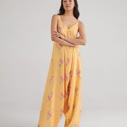Pasha Floral Printed Shoulder Straps Dhoti Jumpsuit image 1