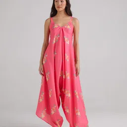 Pasha Floral Printed Shoulder Straps Dhoti Jumpsuit image 1