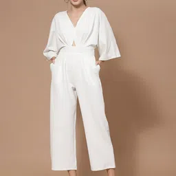 KASSUALLY Women White Basic Jumpsuit-picture-18