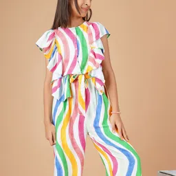 Unique Designers Girls Printed Basic Jumpsuit image 2
